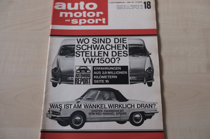 Deckblatt Auto Motor und Sport (18/1964)